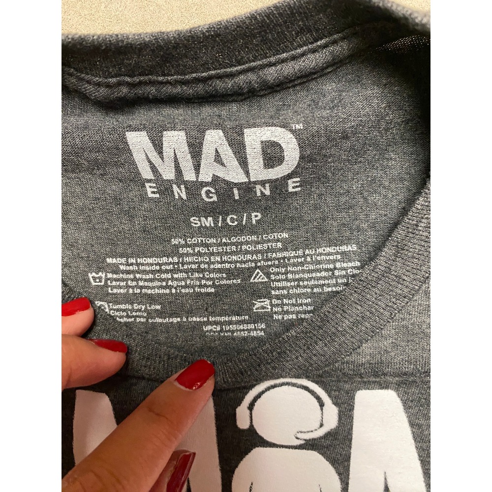 Mad Engine Gaming Makes Me Happy Graphic T-Shirt Mens Small Charcoal Heather - Picture 2 of 4